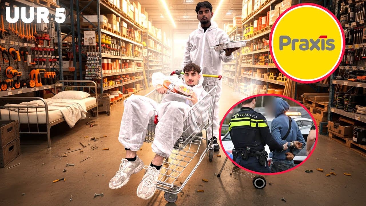 OVERNACHTEN IN DE GROOTSTE PRAXIS! (gaat fout)